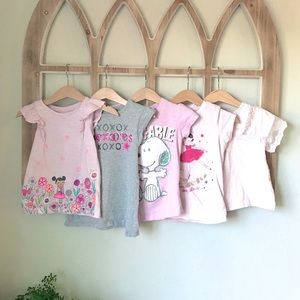 Toddler Pink Shirt Bundle 5 Piece
